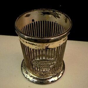 Vintage New York Central Lines NYCL Railroad Apollo EPNS toothpick holder Jar